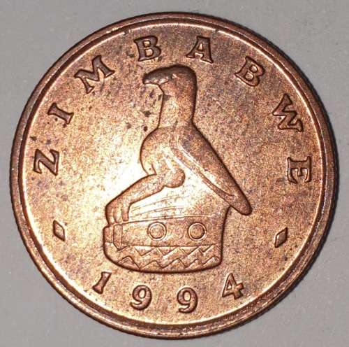 1994 - 1 CENT COIN - ZIMBABWE - (Bronze Plated Steel)